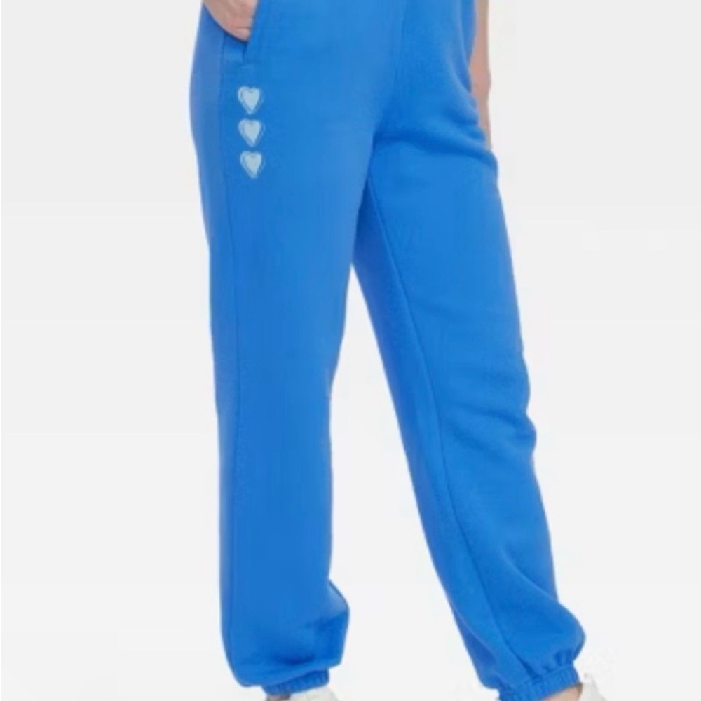 Roller Rabbit Royal Blue Joggers with Heart Motif